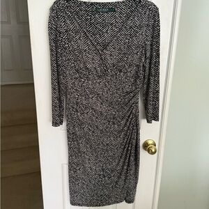 Ralph Lauren Monochrome Long Sleeve Dress